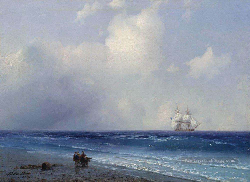 vue sur la mer 1865 Romantique Ivan Aivazovsky russe Peintures à l'huile